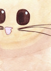 ACEO Watercolor Art Card Original - Orange Cat Out of Frame 2.5x3.5