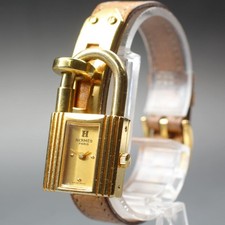 Orologio Vintage Early HERMES Kelly Donna Quarzo Circa 1989 Cintura Oro...