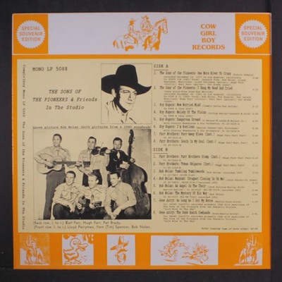 SONS OF THE PIONEERS: and friends in the studio COWGIRLBOY 12'' LP 33 RPM Germany
