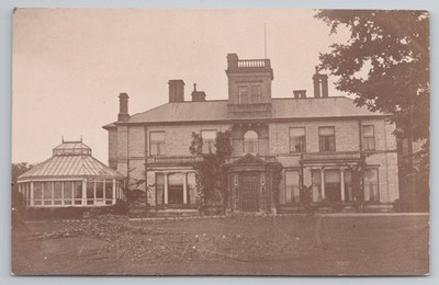 Großes viktorianisches Herrenhaus mit Wintergarten & Turm Gartenblick RPPC