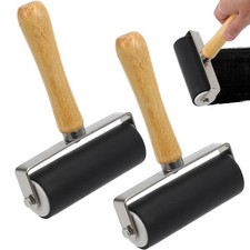 2Pcs Rubber Roller Stamping Tool for Printmaking Craft Projects