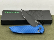 Pro-Tech INT106-Blue TR-3 Integrity Manual, "Relic" Textured Handle, S35VN Blade