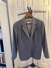 J Crew Grey Wool Blend Blazer, Size 10
