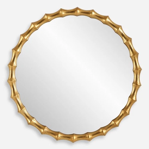 Uttermost 09963 Nacala 39-3/8" Diameter Circular Framed Bathroom - Gold - Picture 1 of 6