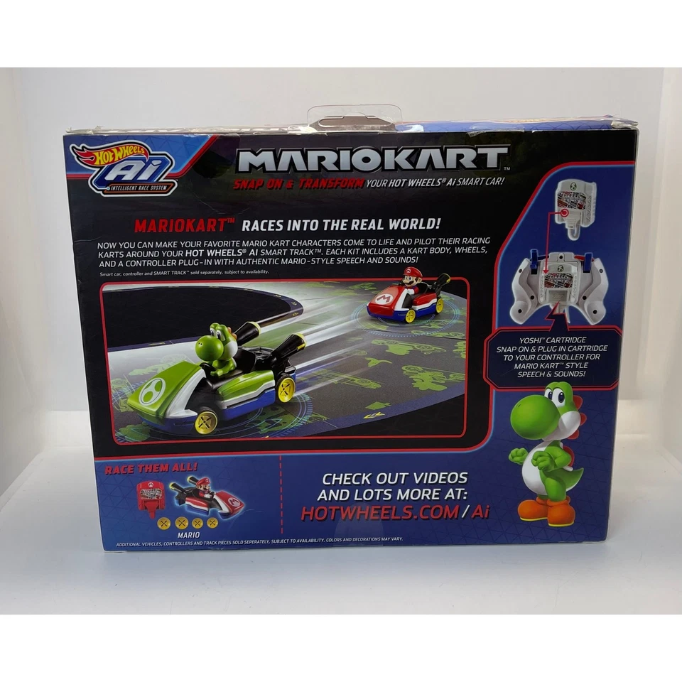Hot Wheels AI Intelligent Race System Mario Kart Yoshi Smart Car & Cartridge - Image 3 of 4
