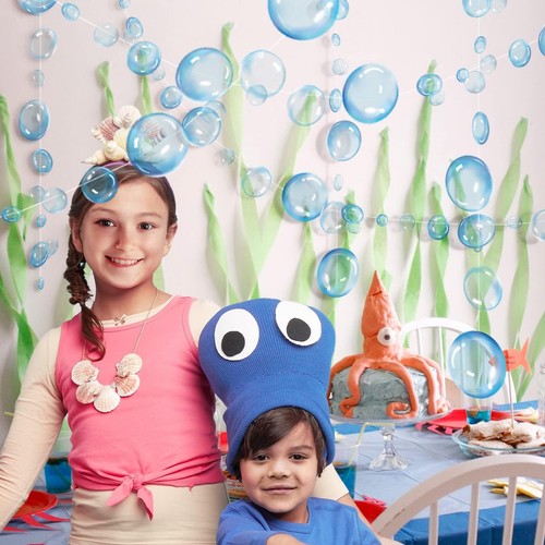 Under The Sea Party Decorations Blue Bubble Garlands Little Mermaid Birthday ... - Picture 7 of 8