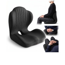 Ergonomic Memory Foam Seat Cushion with Back Support Contoured Lumbar Pad for