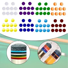 10Pcs Snooker Cue Tip Pads Replacement Pool Cue Accessories Acrylic Ferrule Pads