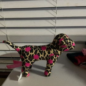Victoria Secret Pink Plush Dogs, Spotted Leopard With Pink Dots 6&rdquo;