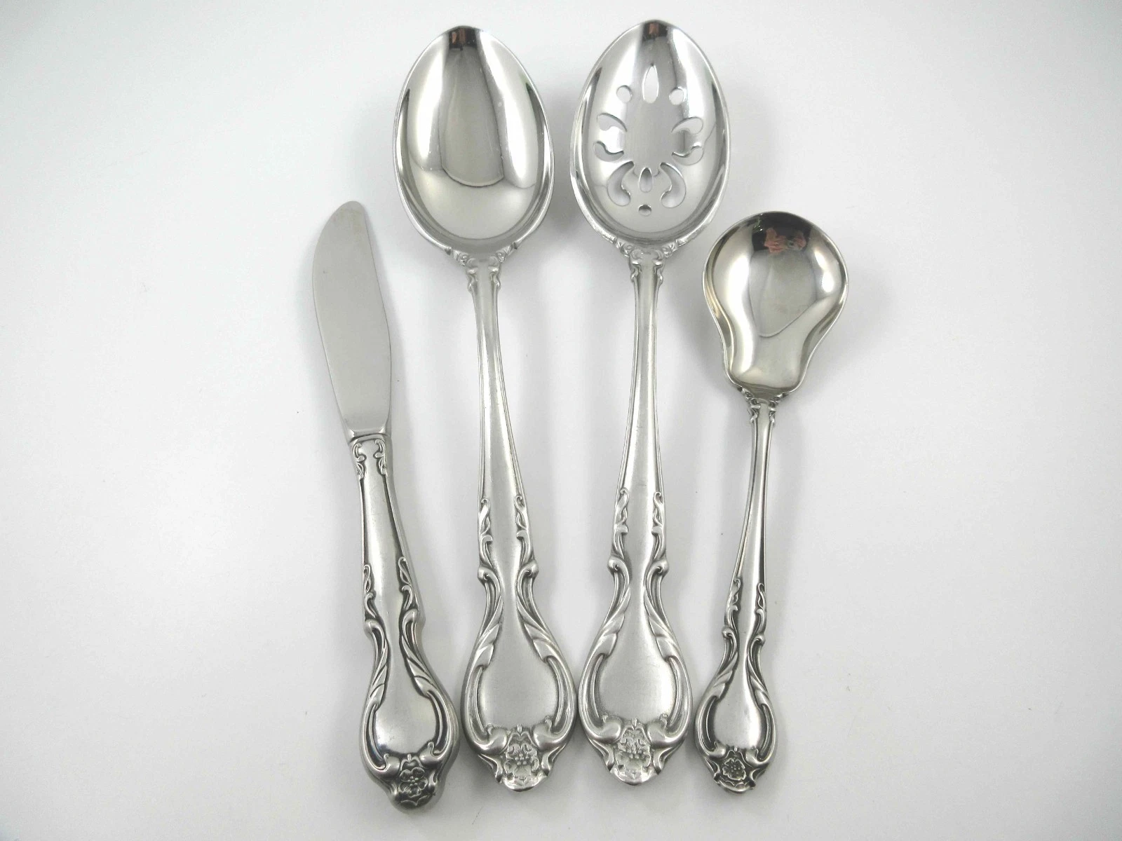 Lyon International QUEEN'S FANCY 4 Piece Serving Set Stainless Steel Flatware