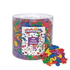 ABC Foam Shapes in a Bucket, 144 Pieces, Ages 3 , Prek