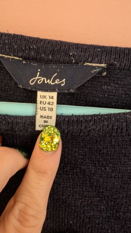 Joules Ladies Jumper Sweater Size 14 Navy  - Image 3 of 4