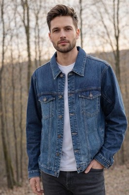 7 For All Mankind Herren Jeansjacke Dark Blue M Neu mit Etikett Denim Jacket