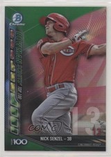 2017 Bowman Chrome Scouts Top 100 Retail Green Refractor 63/99 Nick Senzel 0f8