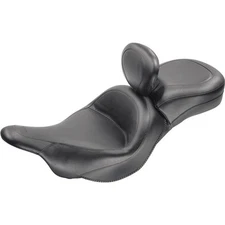Mustang - 79631 - Wide Touring One-Piece Seat with Driver Backrest, Vintage