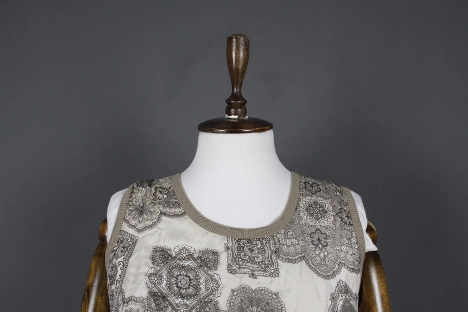 Fabiana Filippi Multi Geometric Knitted Sleeveless Pullover Vest Sweater Size S - Image 2 of 4