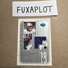 2001 Upper Deck UD Graded Peyton Manning Authentic Game Worn Jerseys Patch #PM