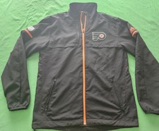 Philadelphia Flyers NHL Men's S Adidas Jacket Black Full Zip Vented Mesh Lined
