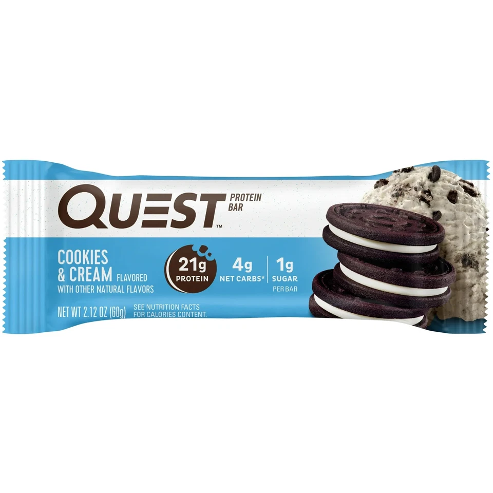 Quest Protein Bar, Galletas y Crema, 21g Proteína, Sin Gluten, 4 Unidades Foto 2 de 4