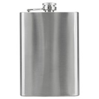 Flachmann Ca.240Ml / 8Oz Aus Edelstahl GebüRstet Schnaps Taschen Flasche Party