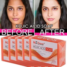 Kojic Acid Brightening Soap Handmade Essential Oil Soap Mites Removal Face&Body