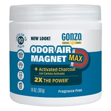 Gonzo Odor Air Magnet Gel 14oz Activated Charcoal Odor Eliminator for Small S...