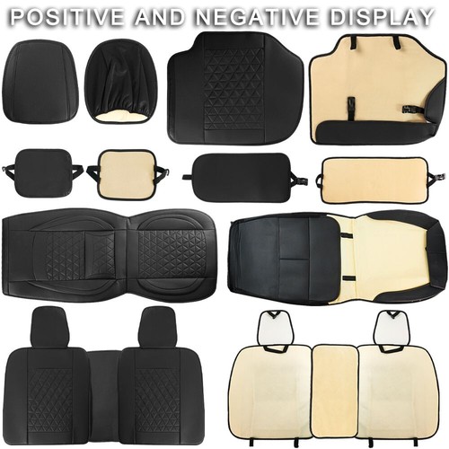 For Chevrolet Auto Car Seat Cover Full Set Leather 5-Seat Front Rear Protector. - Picture 122 of 129