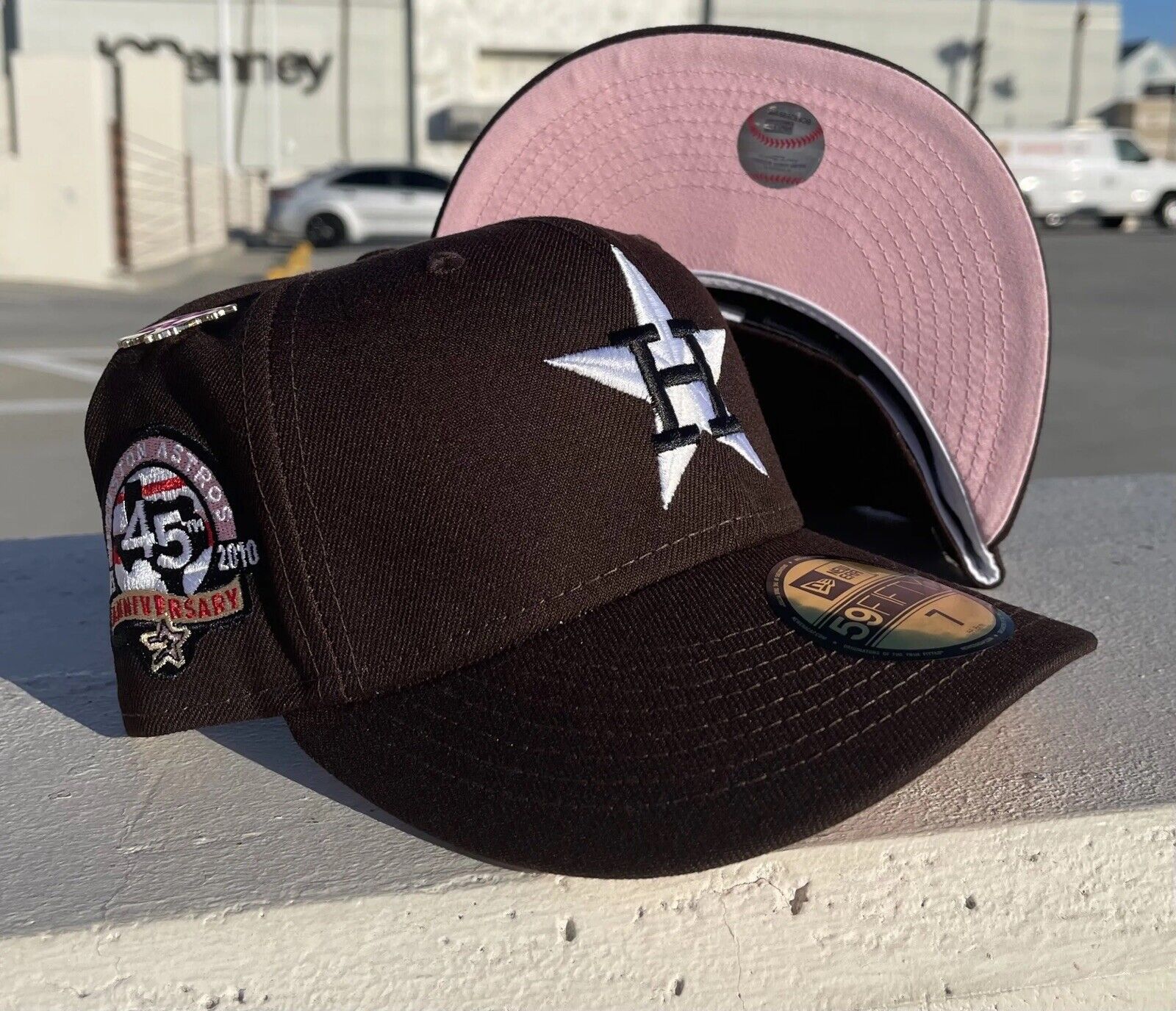 Cap City Exclusive Brown Houston Astros Travis Scott Size 7 3/8 Pink UV Hat  Club