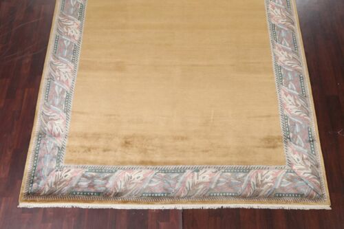 Luxury Nepalese Indian Area Rug Hand-Knotted Gold 8x10 ft - Picture 6 of 20