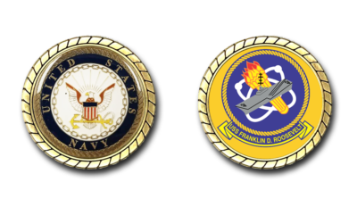 USS Franklin D. Roosevelt CVA-42 US Navy Challenge Coin Officially