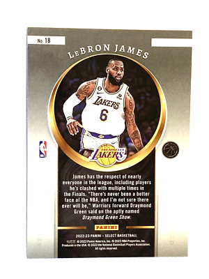 2022-23 Panini Select LeBron James Select Certified #18 | eBay