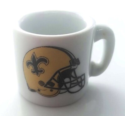 NEW ORLEANS SAINTS MINI MUG CUP NEW NFL CERAMIC GUMBALL NEW RETIRED IN ...