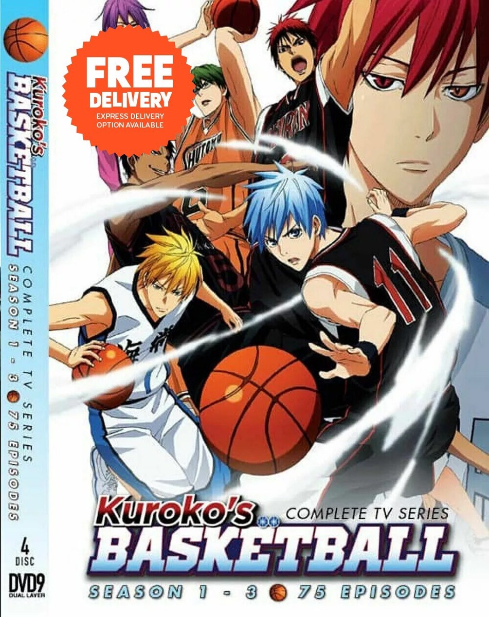 DVD Anime Kuroko's Basketball Season 1-3 Complete (Vol. 1 - 75 End