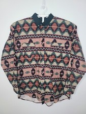 Vintage Roughrider By Circle T Button Up Mens XL Western Southwest USA XL171