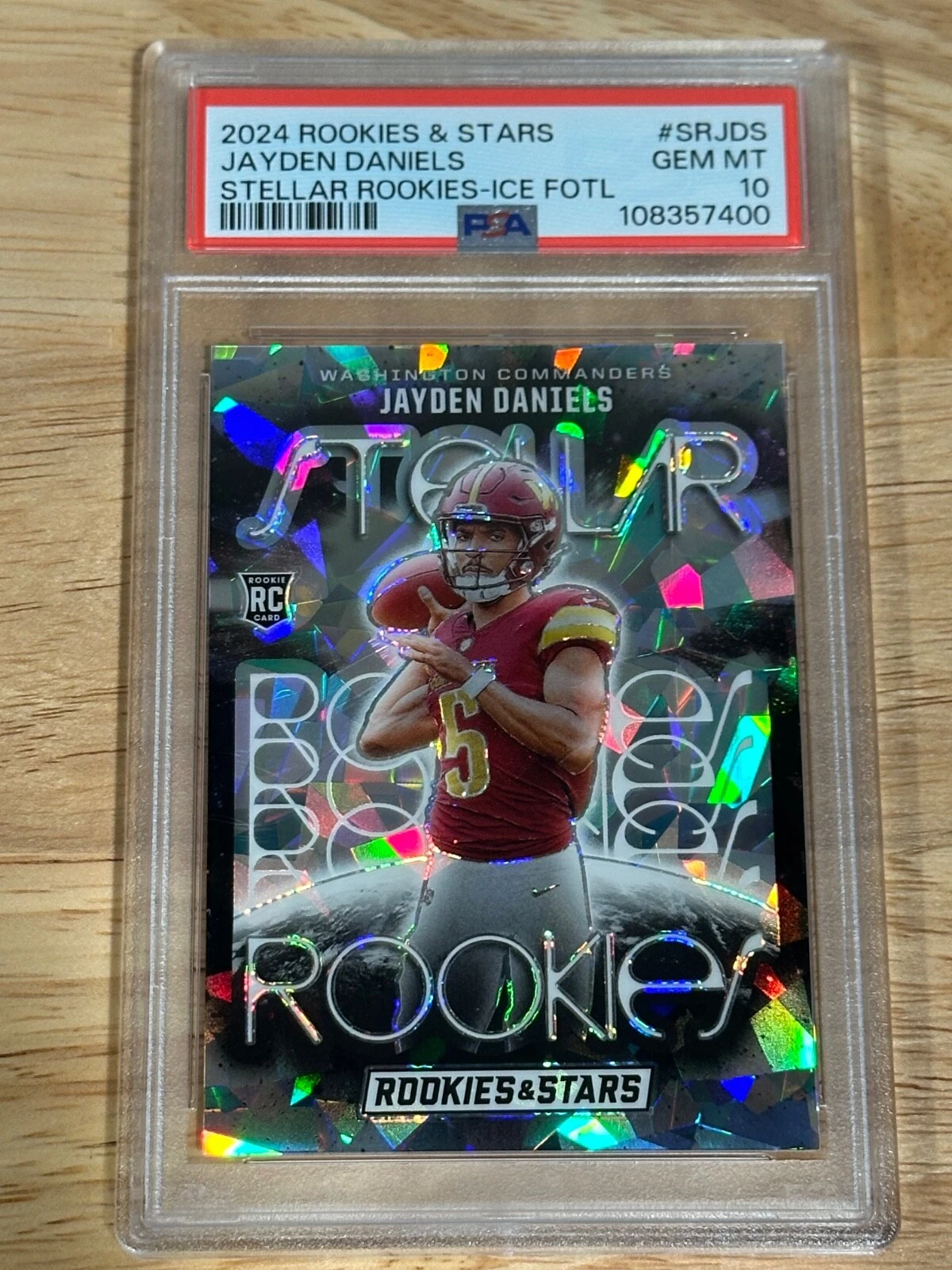 Jayden Daniels Panini Rookies & Stars Stellar Rookies #SRJDS FOTL Ice