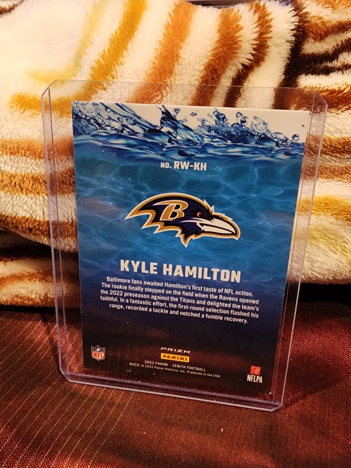 Ravens Kyle Hamilton 2022 Panini Rookie Wave Trading Card Rw-kh - Image 2 of 2
