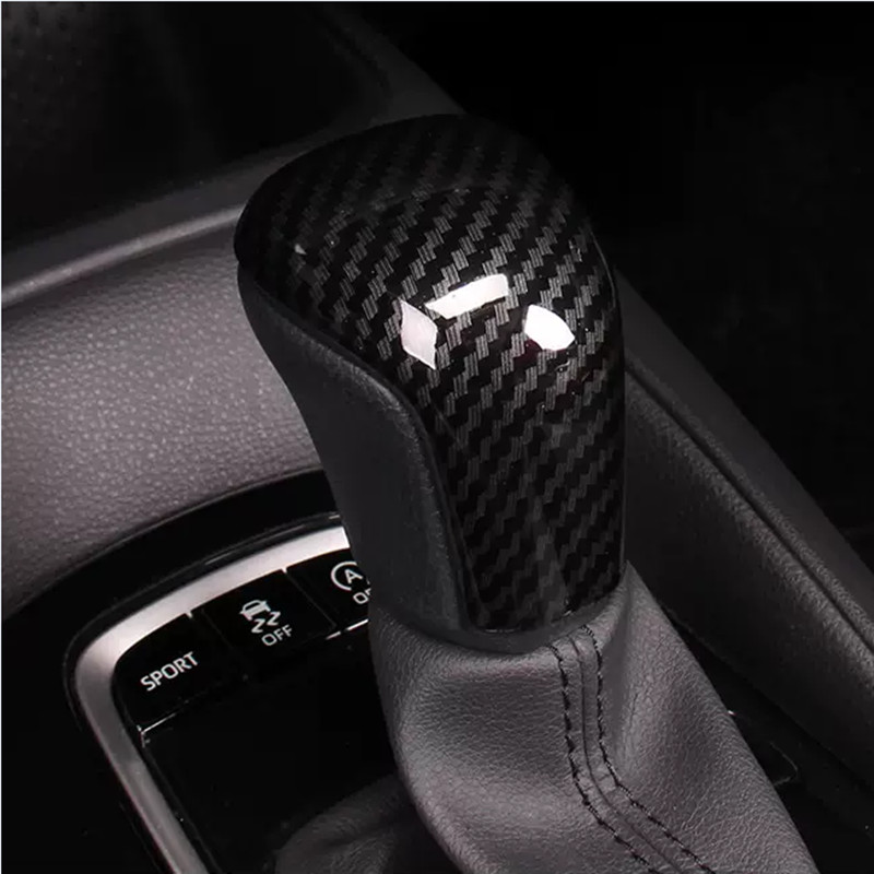 Carbon Fiber Type car Gear Shift Knob Cover Trim For Toyota Corolla 2019-2024