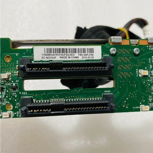 IBM/Lenovo 00FJ755 Backplane 4 Bay 2.5" HDD SFF for x3550 M5 00KA055 w/ Cables - Zdjęcie 3 z 3