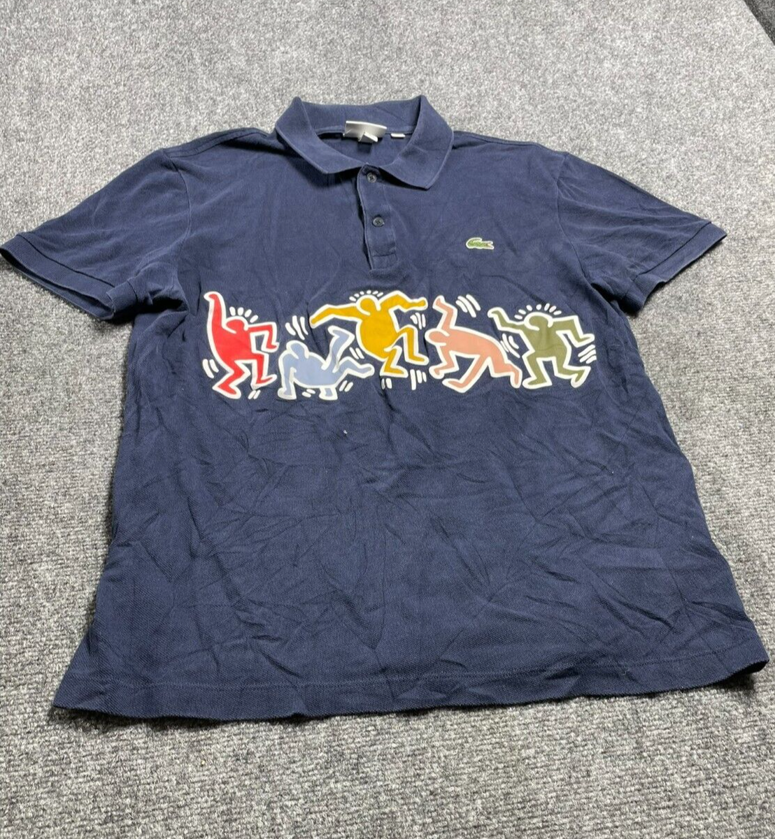 ★激レアXL★ lacoste × Keith haring ポロシャツ　総柄 激レアlacoste × Keith haring ポロシャツ 総柄 - メルカリ
