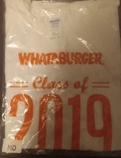 WHATABURGER CLASS OF 2019 UNISEX TEE-SIZE MEDIUM