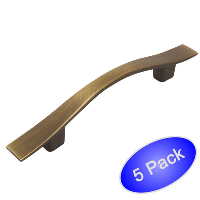 *5 Pack* Cosmas Cabinet Hardware Brushed Antique Brass Handle Pulls #8902BAB