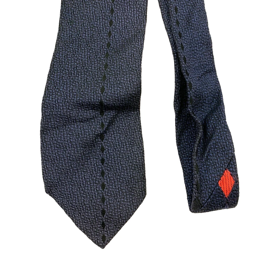 Corbata vintage años 40 50 Van Heusen para hombre azul naranja Art Deco 54 x 2,5" arrugada Foto 2 de 4