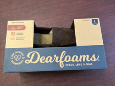 Dearfoams Men's Slippers Coffee Indoor/Outdoor Size Large 11-12 NEW