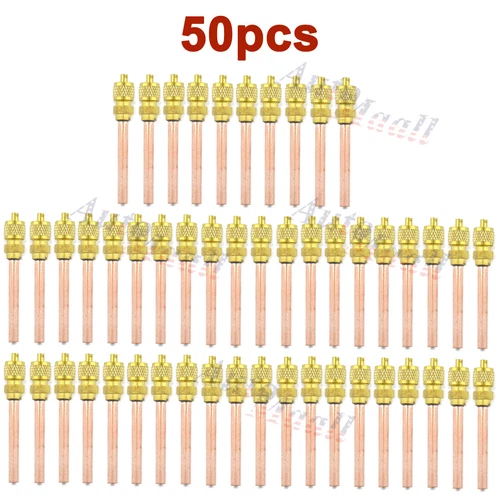 50x Service/Access Valve 1/4" SAE *1/4" OD *2.75" Stem Core AC Refrigeration Kit