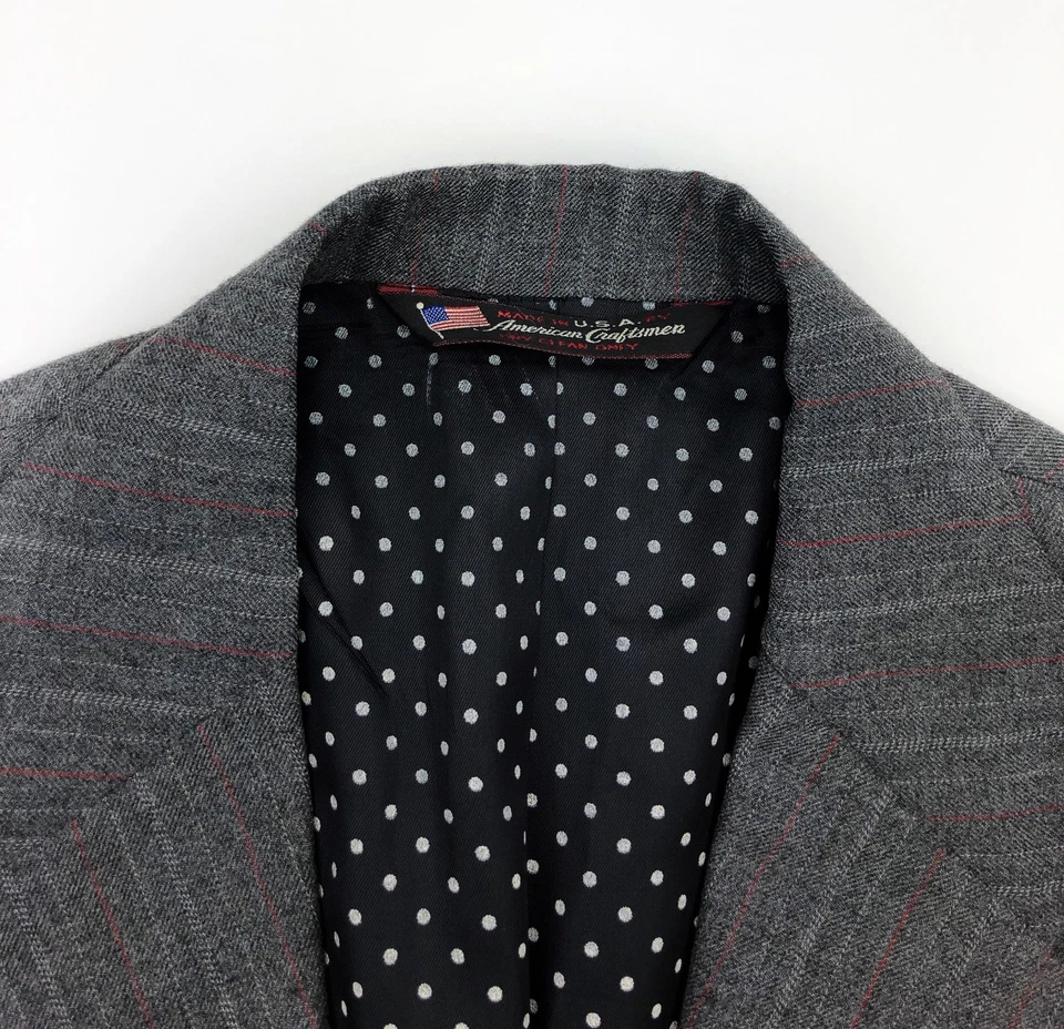 Blazer THE GAY BLADE American Hanger Talla 44R Hecho en EE. UU. Oregon WA Doble Botón Usado en Excelente Condición Foto 2 de 4