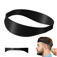 (Schwarz)DIY Home Curved Silicone Haircut Ban...