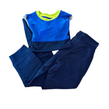 NWT - Tommy Bahama Boys Navy Blue Joggers and Short Sleeve Shirt - Size 4