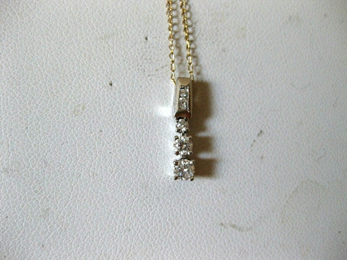 VINTAGE ELEGANT 14K WHITE GOLD with FINE DIAMONDS