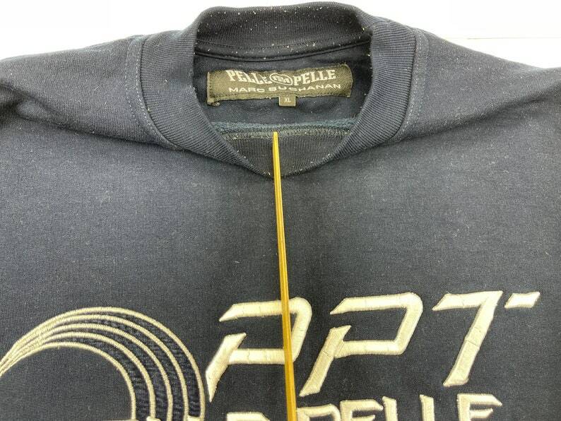Pelle Pelle sweatshirt, blue, vintage Marc Buchanan jacket