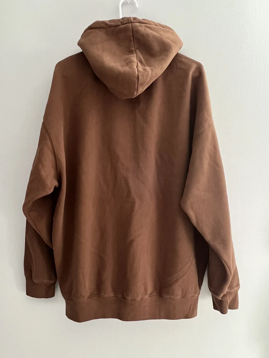 Brandy Melville Brown Oversized L/XL Christy zip up hoodie NWT | eBay